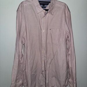 Tommy Hilfiger Men's Striped Shirt - Red